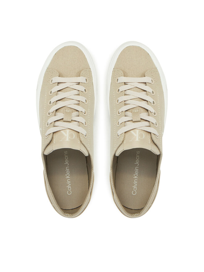 Calvin Klein Jeans Πάνινα παπούτσια Calvin Klein Jeans Vulc Flatform Low Cv Mg YW0YW01763 Μπεζ