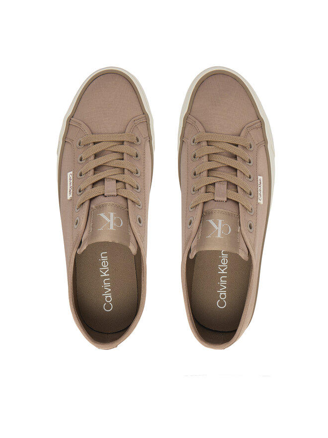 Calvin Klein Sportcipők Calvin Klein Vulc Flatform Lace Up Moire YW0YW02012 Barna