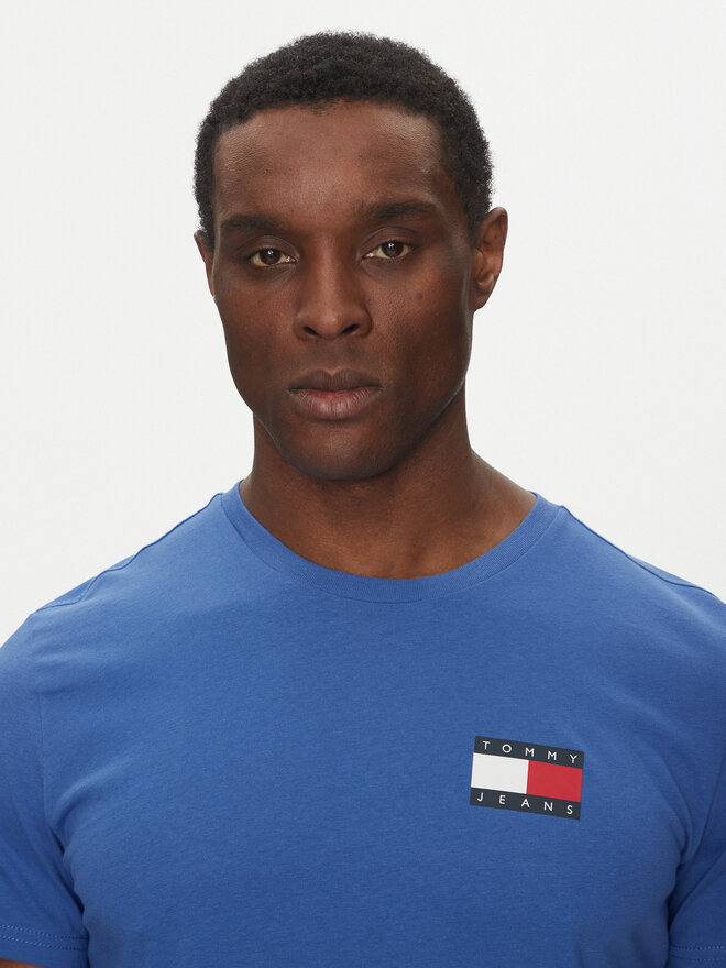 Tommy Jeans Tommy Jeans Marškinėliai Essential DM0DM20740 Mėlyna Slim Fit