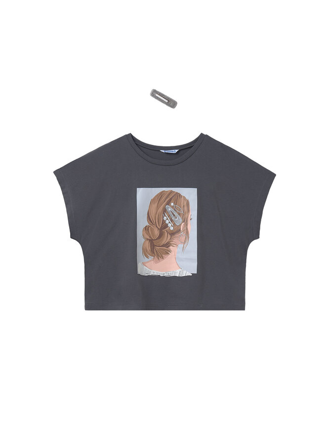 Mayoral Mayoral Camiseta 6021 Gris Relaxed Fit