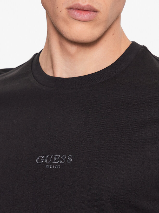 Guess Guess Marškinėliai Aidy M2YI72 I3Z14 Juoda Slim Fit