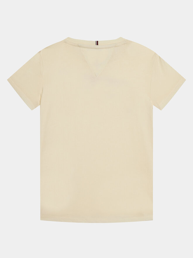 Tommy Hilfiger Tommy Hilfiger Camiseta Hilfiger Script Tee S/S KG0KG07718 Écru Regular Fit