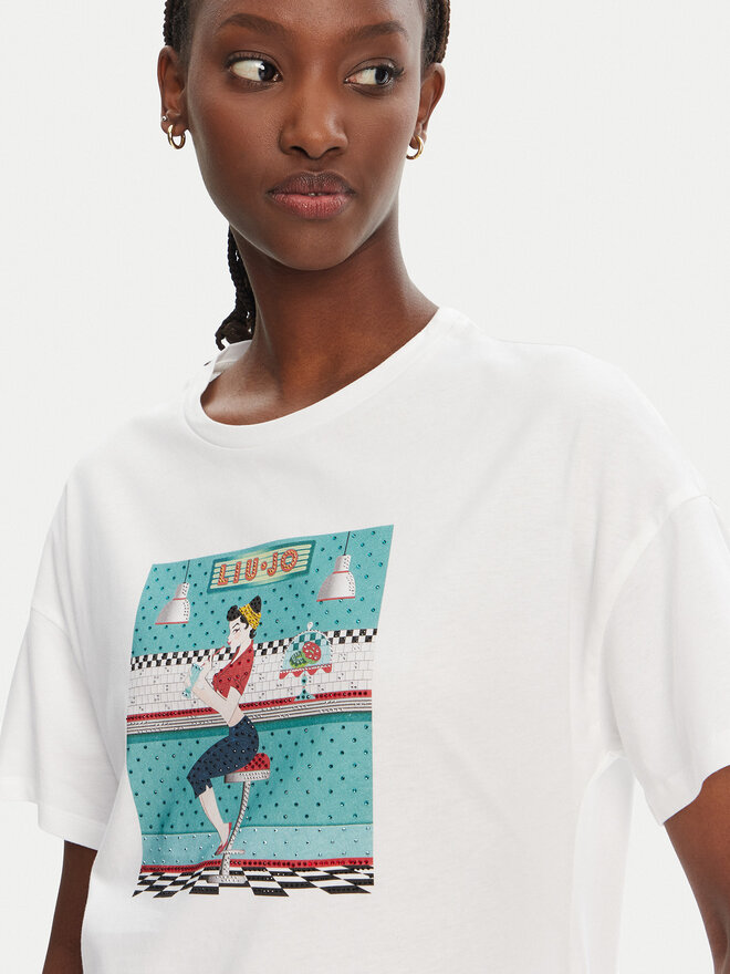 Liu Jo Liu Jo T-Shirt WA5342 JS923 M9505 Weiß Regular Fit