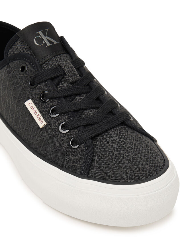 Calvin Klein Sneakers Calvin Klein Vulc Flatf Laceup Jaq Aop HW0HW03265 Schwarz