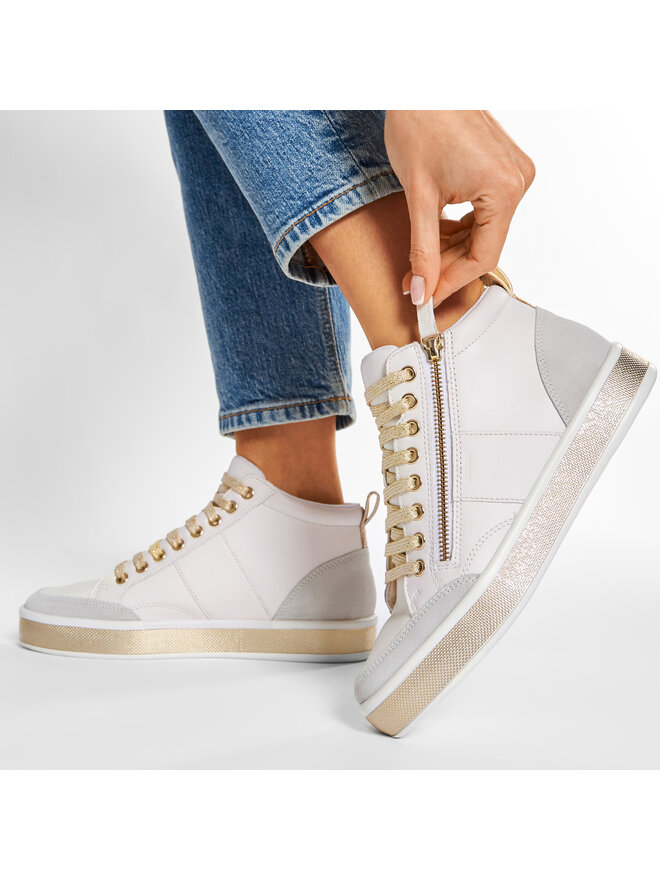 Geox Sneakers Geox D Leelu' G D94FFG 08522 C1000 Weiß