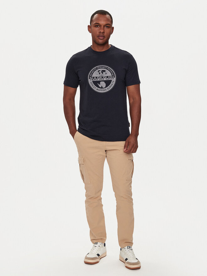 Napapijri Napapijri T-shirt S-Bollo NP0A4I3C Tamnoplava Regular Fit