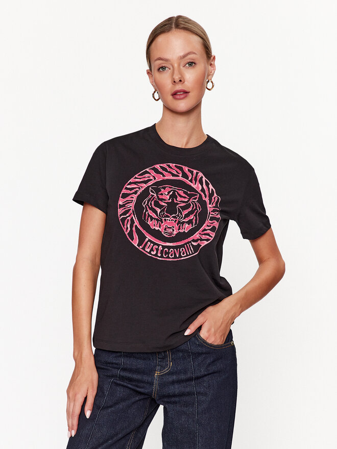 Just Cavalli Just Cavalli T-Shirt 75PAHF01 Schwarz Regular Fit