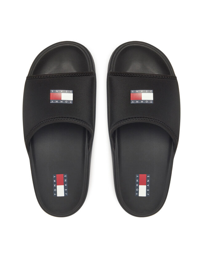 Tommy Jeans Pantoletten Tommy Jeans Tjw Comfy Pool Slide EN0EN02765 Schwarz