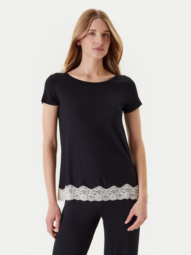 United Colors Of Benetton United Colors Of Benetton Pyjama-T-Shirt 3Z123M314 Schwarz Regular Fit