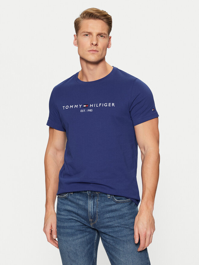 Tommy Hilfiger Tommy Hilfiger Majica Tommy Logo MW0MW11797 Mornarsko modra Regular Fit