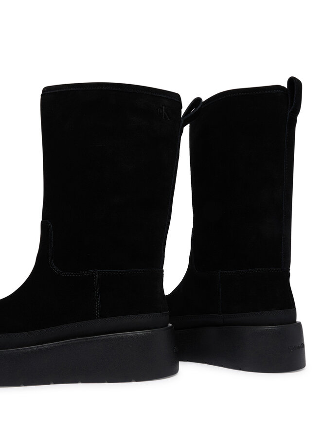Calvin Klein Schneeschuhe Calvin Klein Flatform Mid Boot Suede Wl HW0HW03181 Schwarz