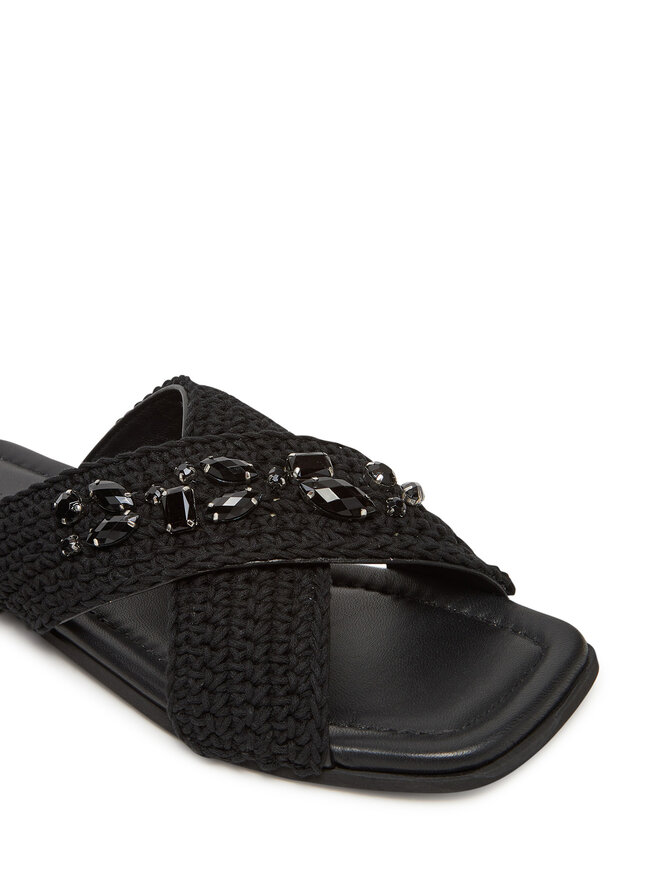 Inuikii Chanclas Inuikii Woven Crossed Stones 70104-369 Negro