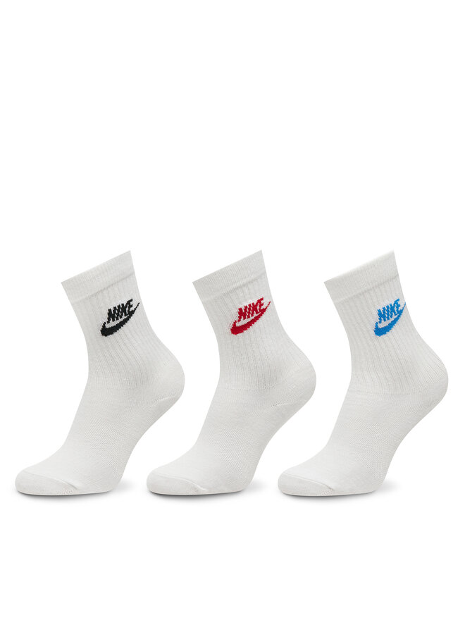 Nike Комплект 3 чифта дълги чорапи дамски Nike DX5025 Бял