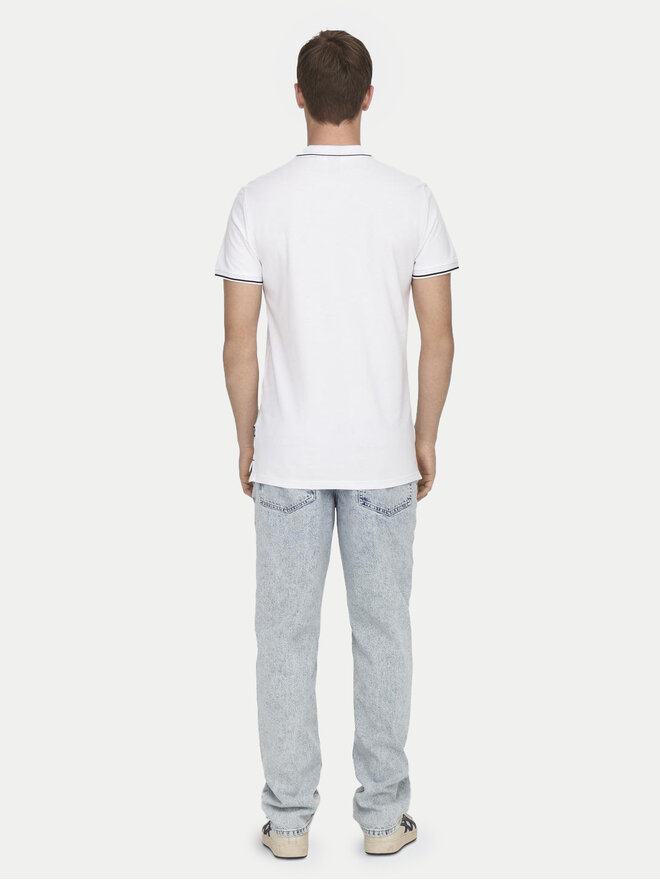 Only & Sons Only & Sons Pólóing Fletcher 22024827 Fehér Regular Fit