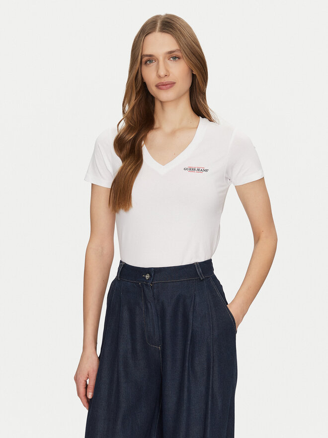 Guess Jeans Guess Jeans Camiseta W4YI23 J1314 Blanco Slim Fit