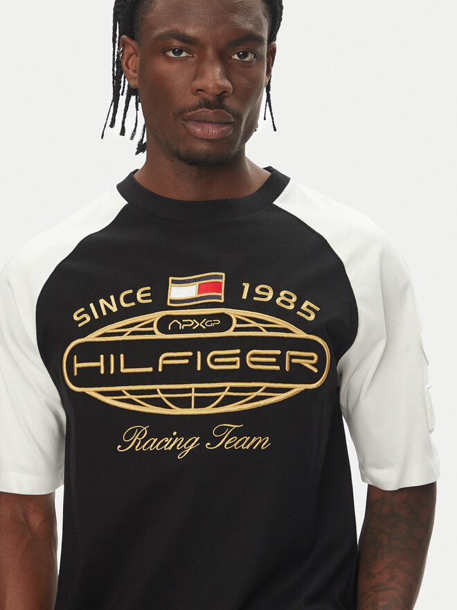 Tommy Hilfiger Tommy Hilfiger Marškinėliai F1 Movie MW0MW41389 Juoda Regular Fit