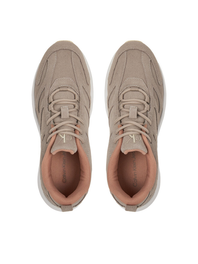 Calvin Klein Jeans Tenisice Calvin Klein Jeans Retro Tennis Low Mg Mix Media Wn YW0YW01639 Bež