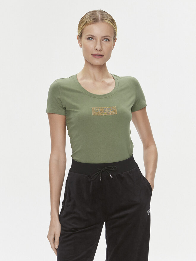 Guess Guess Camiseta W4RI33 J1314 Verde Slim Fit