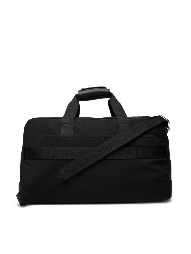Tommy Hilfiger Torbica Tommy Hilfiger Th Business Nylon Duffle AM0AM13382 Črna