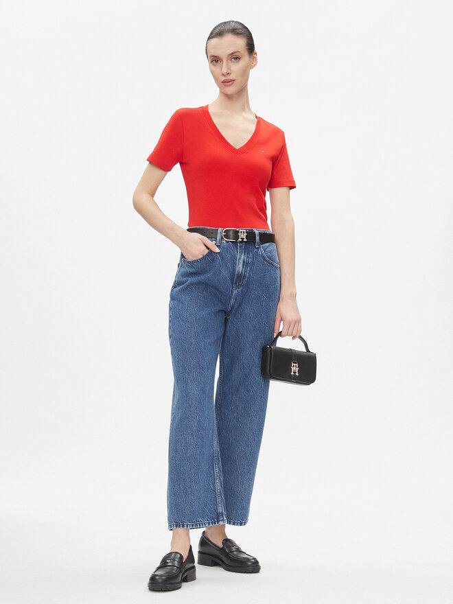 Tommy Hilfiger Tommy Hilfiger Marškinėliai New Cody WW0WW40584 Raudona Slim Fit