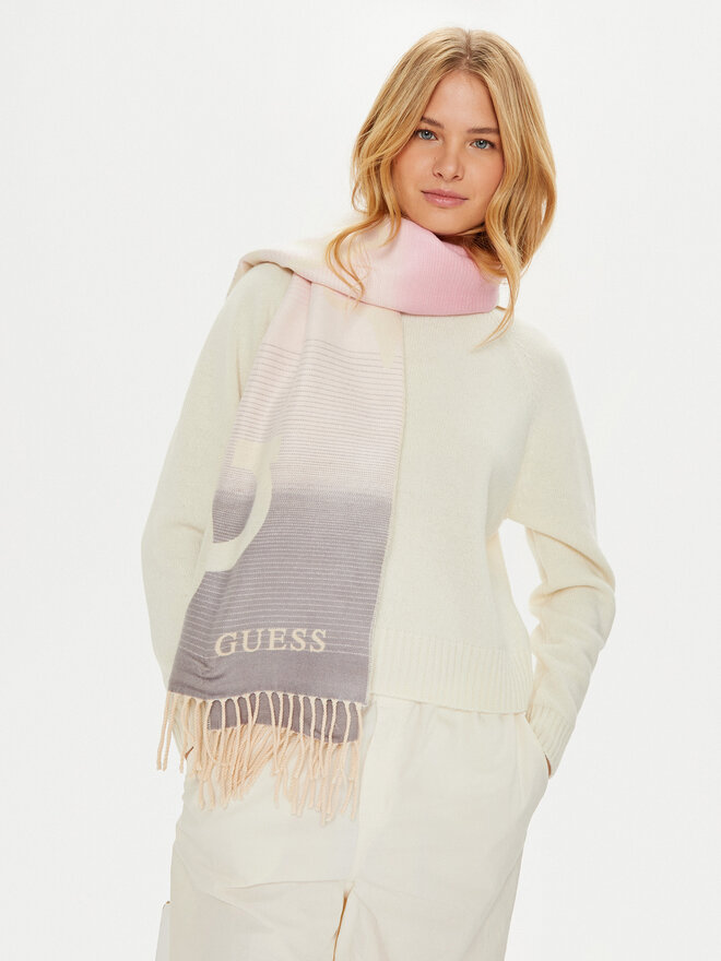 Guess Szalik Guess AW5050 VIS03 Różowy