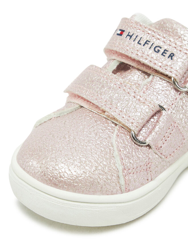 Tommy Hilfiger Sportcipők Tommy Hilfiger Flag Low Cut Velcro Sneaker T1A9-33725-0745 M Rózsaszín