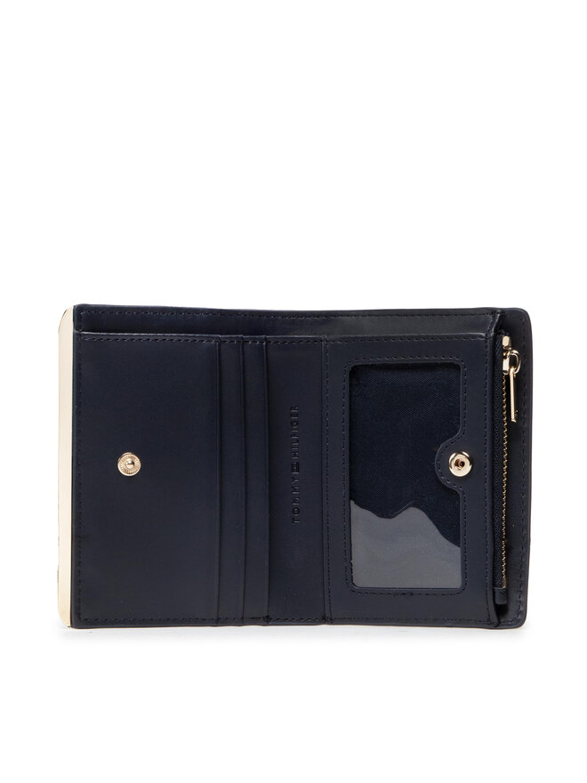 Tommy Hilfiger Malá dámská peněženka Tommy Hilfiger Modern Small Wallet Croc AW0AW11770 Tmavomodrá