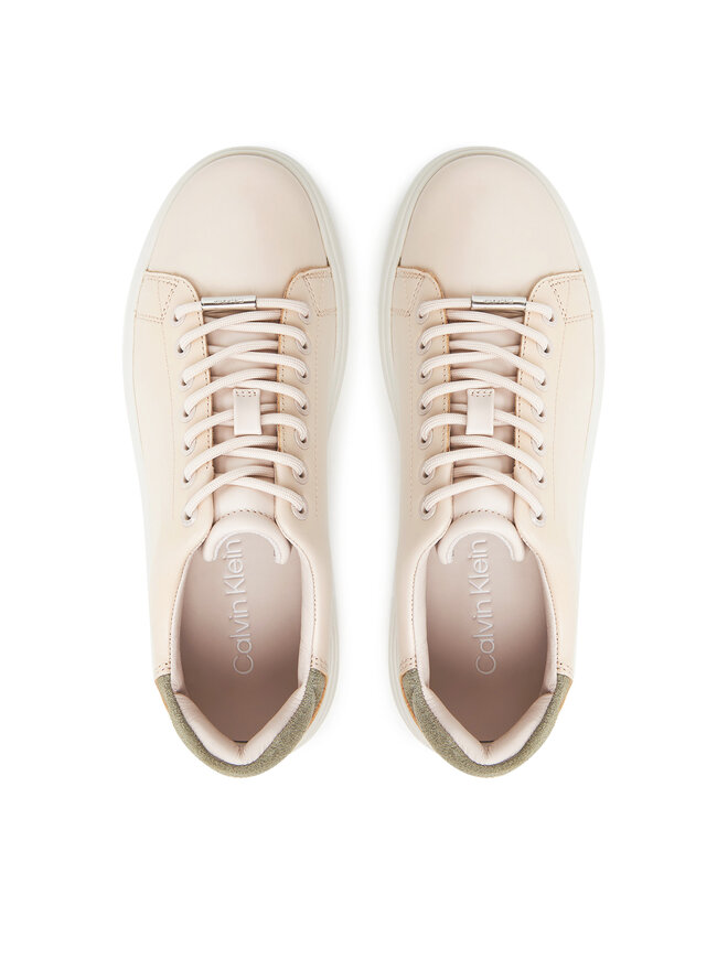 Calvin Klein Sneakers Calvin Klein Cupsole Lace Up Lth HW0HW02540 Beige