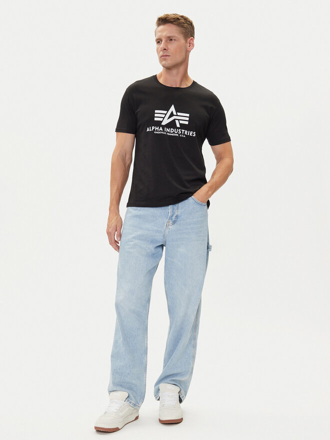 Alpha Industries Alpha Industries T-Shirt Basic T-Shirt 100501 Μαύρο Regular Fit