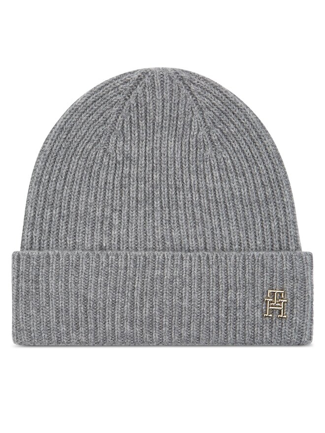 Tommy Hilfiger Čepice Tommy Hilfiger Cashmere Chic Beanie AW0AW15321 Šedá