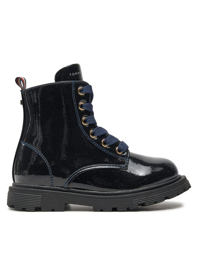 Tommy Hilfiger Kozačky Tommy Hilfiger Lace-Up Bootie T1A5-33564-1237 M Tmavomodrá