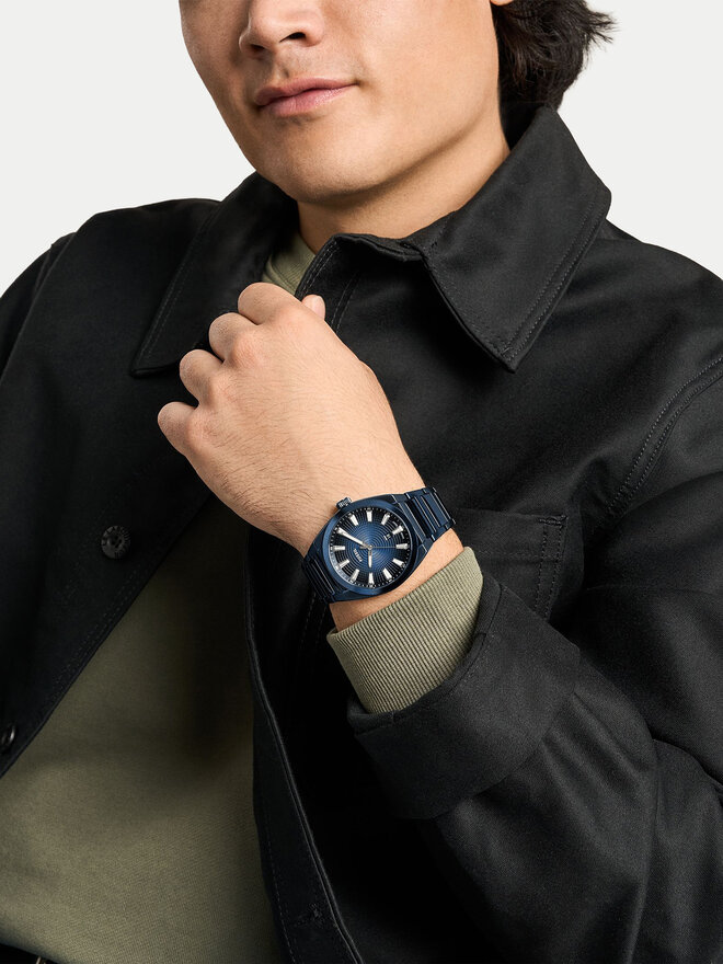 Fossil Uhr Fossil Everett FS6169 Dunkelblau