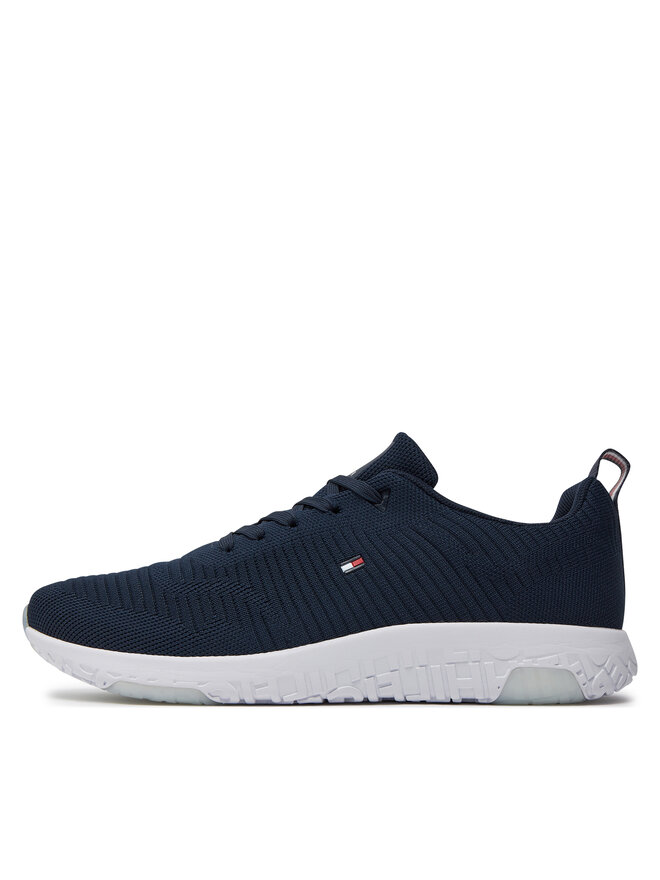 Tommy Hilfiger Снікерcи Tommy Hilfiger Corporate Knit Rib Runner FM0FM02838 Cиній