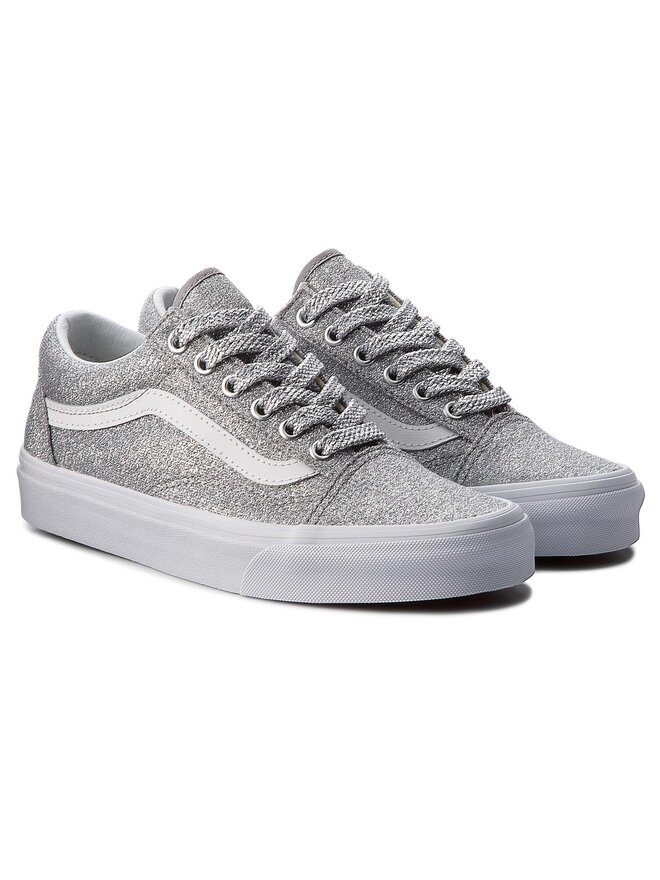 Vans old skool metallic silver on sale