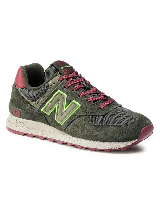 New balance ml574 grün rot best sale