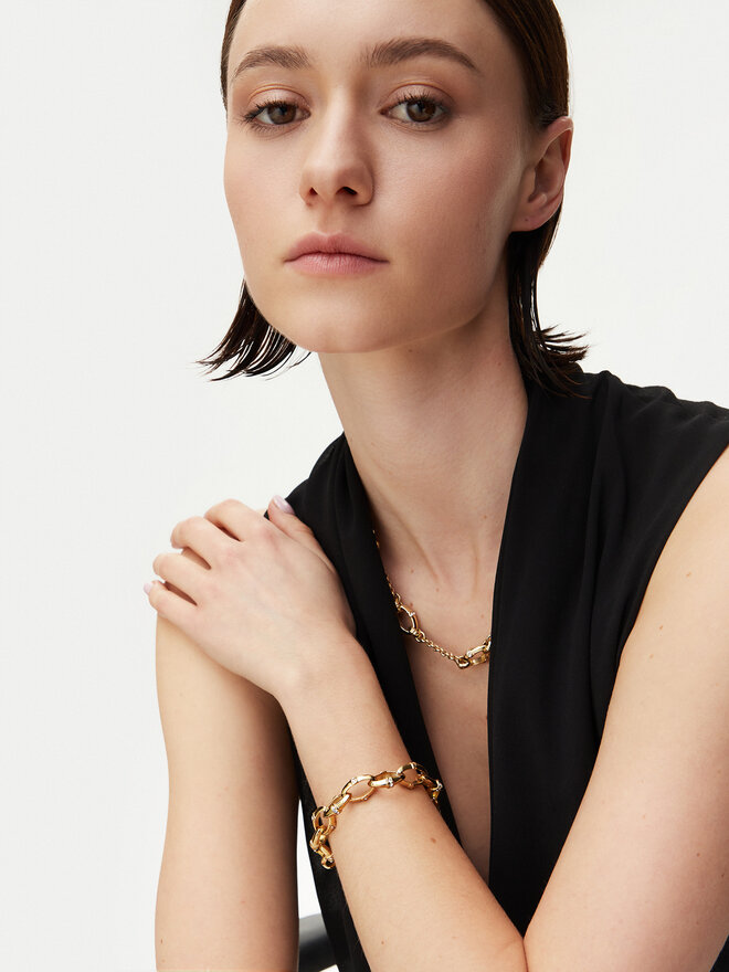 Guess Náramok Guess JUBB05 163JW Zlatá