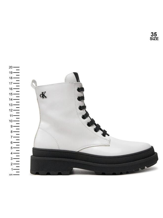 Calvin Klein Jeans Botas Calvin Klein Jeans Lace-Up Bootie V4A5-81031-1453 S Blanco