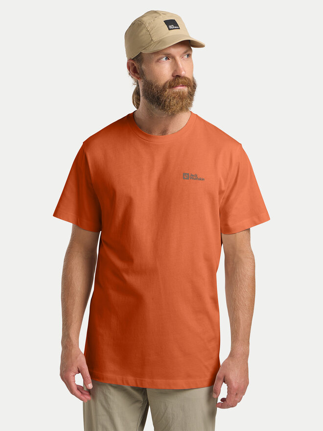Jack Wolfskin Jack Wolfskin Marškinėliai Essential 1808382 Oranžinė Regular Fit