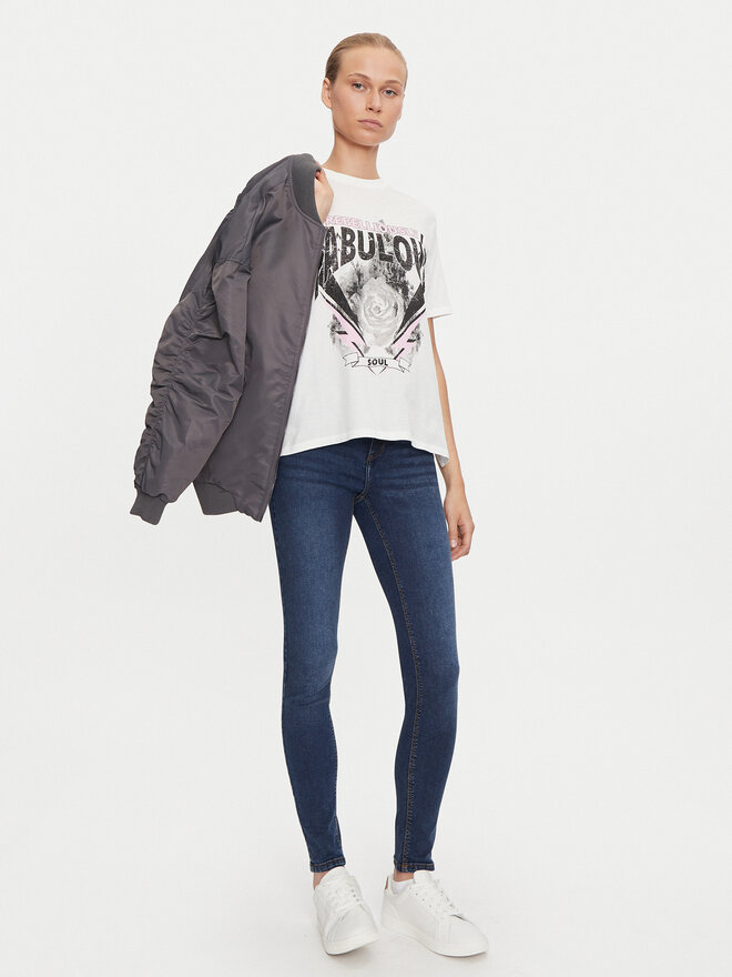 ONLY ONLY Marškinėliai Lulu 15307345 Balta Regular Fit