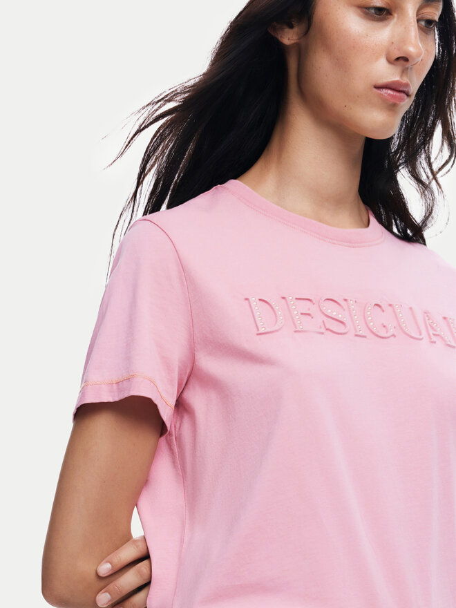 Desigual Desigual T-shirt Brandy 24WWTK24 Ružičasta Regular Fit