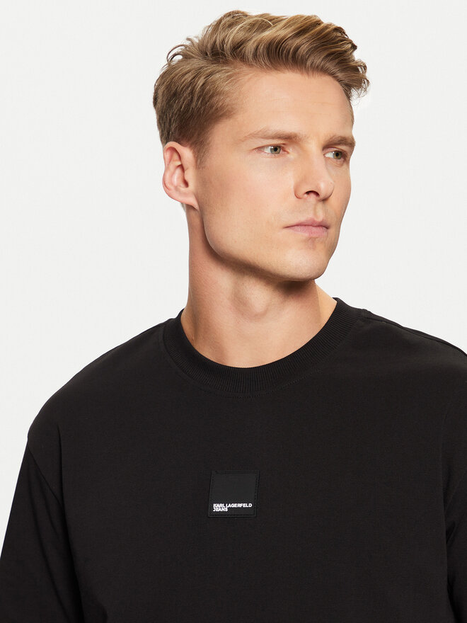Karl Lagerfeld Jeans Karl Lagerfeld Jeans Póló A1M17011 Fekete Relaxed Fit