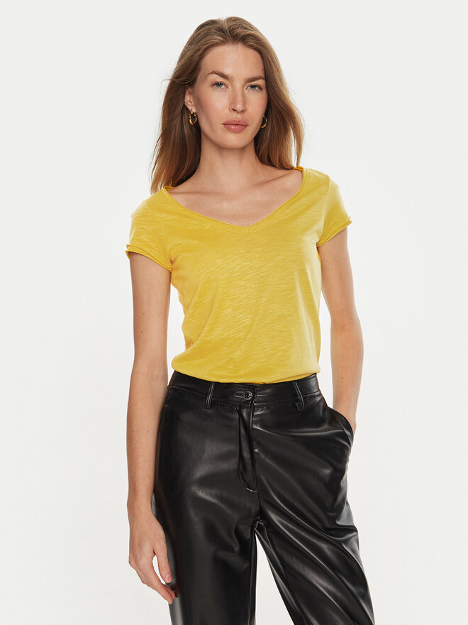 Sisley Sisley Camiseta 3TNHL4007 Amarillo Regular Fit