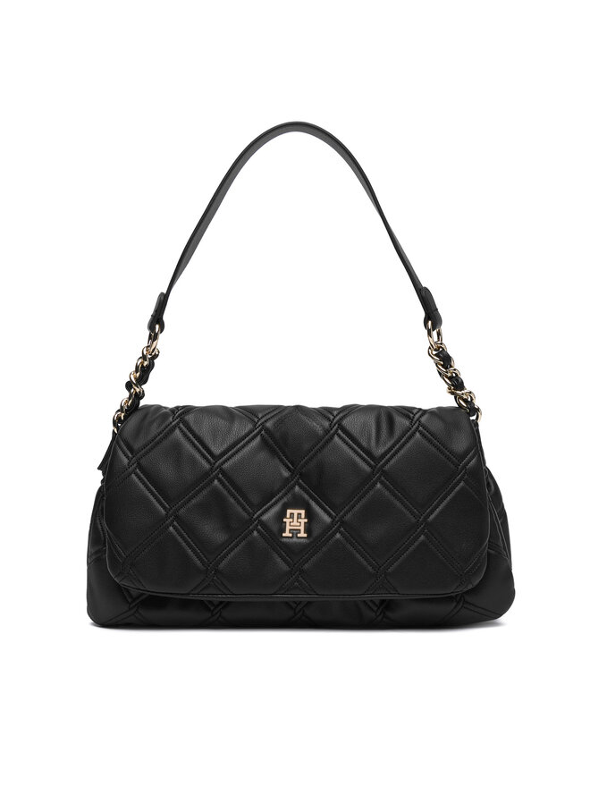 Tommy Hilfiger Handtasche Tommy Hilfiger Th Feminine Shoulder Bag AW0AW18717 Schwarz