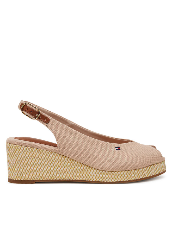 Tommy Hilfiger Espadryle Tommy Hilfiger Flag Mid Wedge Espad Slingback FW0FW08595 Różowy