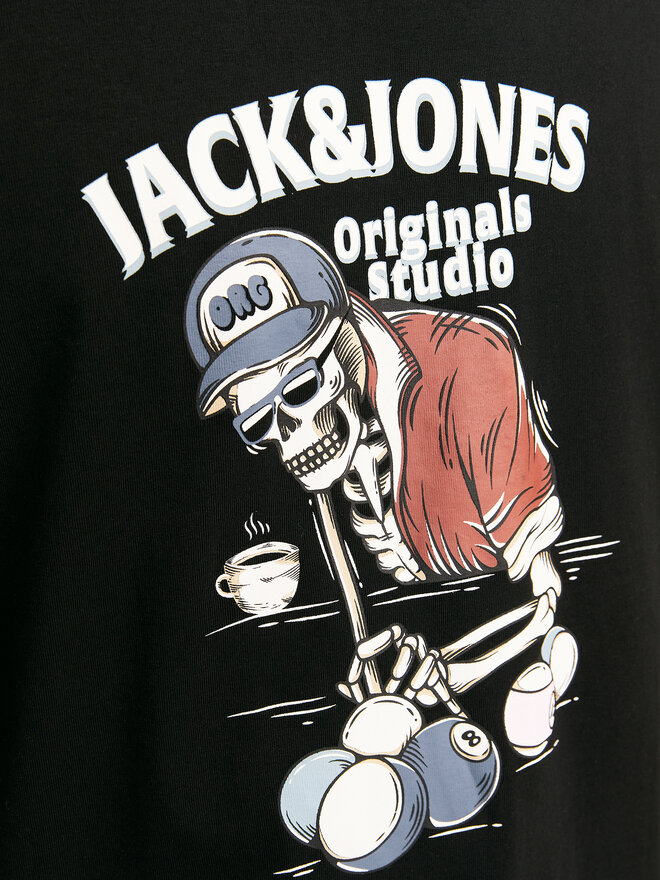 Jack&Jones Jack&Jones T-Shirt Eight Skull 12264841 Μαύρο Standard Fit