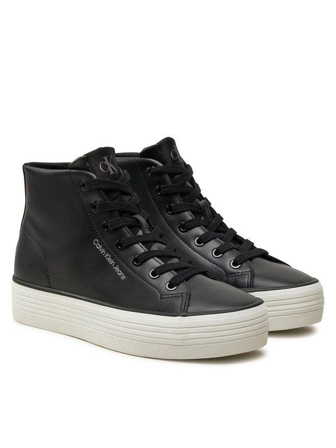 Calvin Klein Jeans Sneakersy Calvin Klein Jeans Bold Vulc Flatf Mid Lth In YW0YW01634 Czarny
