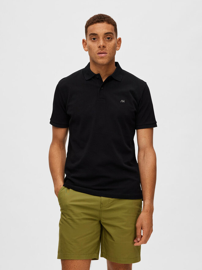 Selected Homme Selected Homme Polo 16087839 Μαύρο Regular Fit