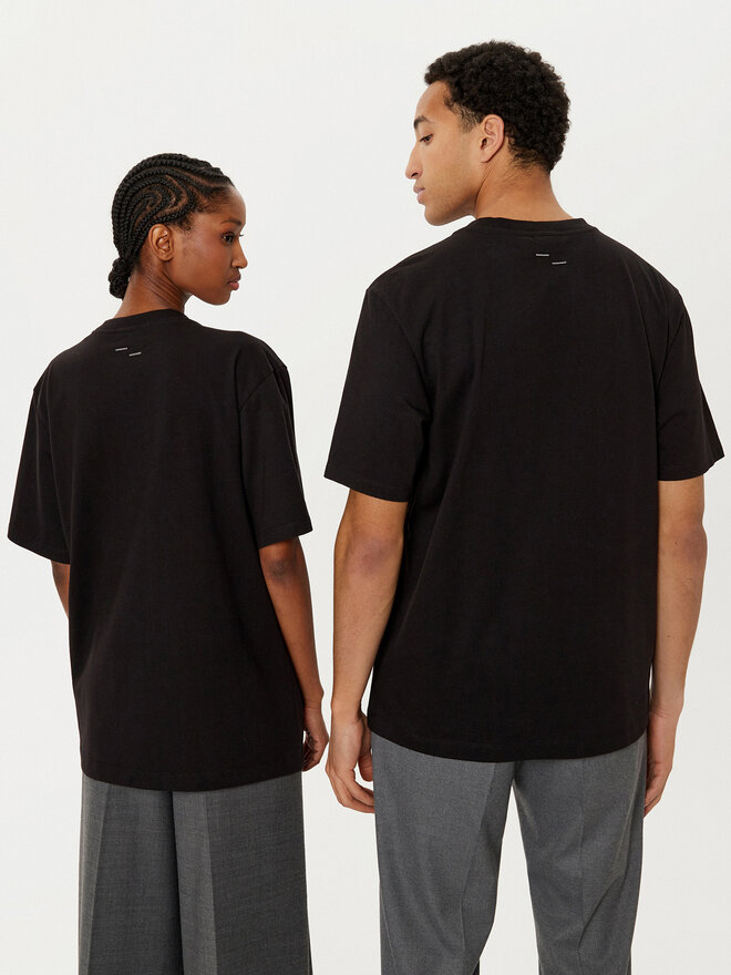 Filling Pieces Filling Pieces T-Shirt Unisex Embroidered Knot 7449986 Μαύρο Regular Fit