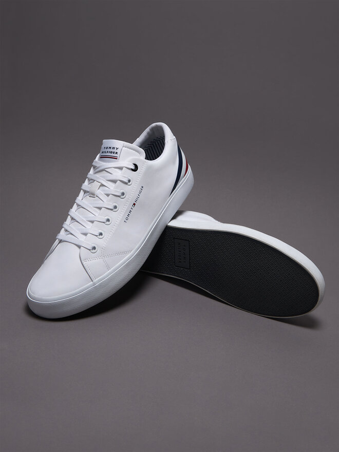 Tommy Hilfiger Сникърси Tommy Hilfiger Th Hi Vulc Core Low Stripes FM0FM04735 Бял