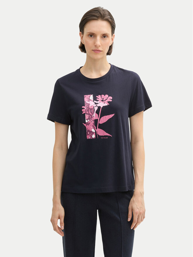 Tom Tailor Tom Tailor Marškinėliai 1043104 Tamsiai mėlyna Regular Fit